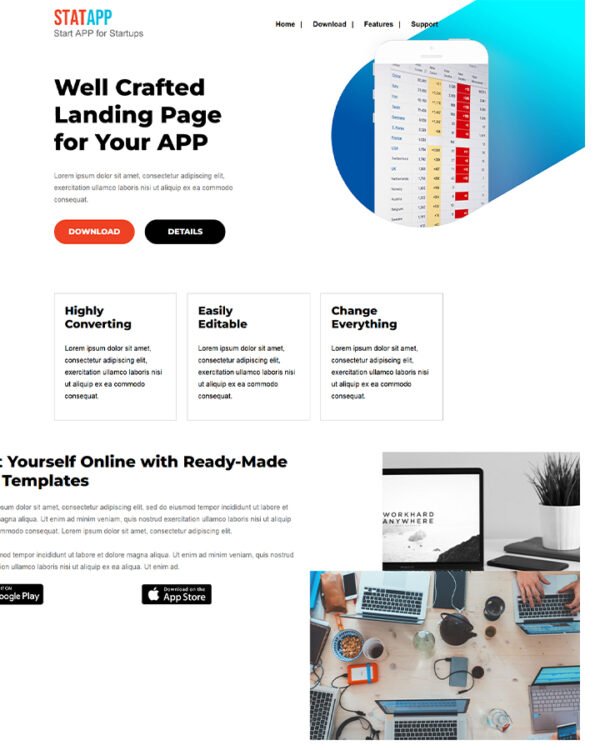 App Landing Page