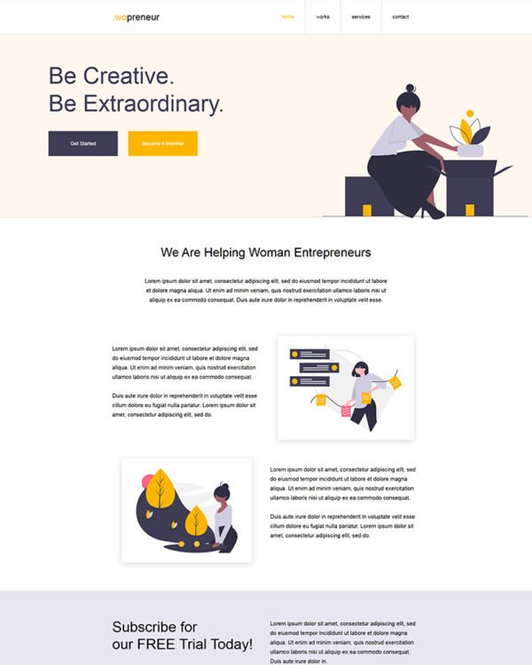 Entrepreneur Landing Page Template