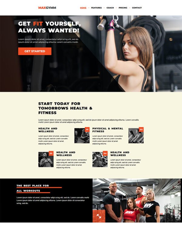 Gym Landing Page