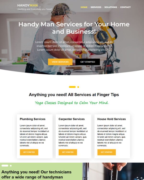 Handyman Landing Page