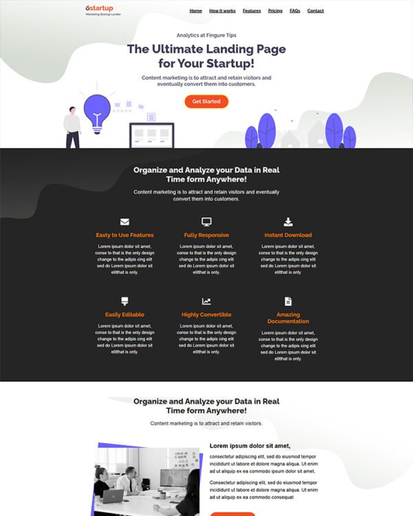 Saas Startup Landing Page