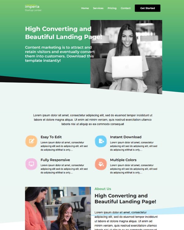 Startup App Landing Page