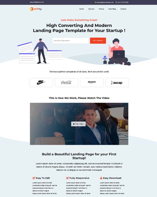 Tech Startup Landing Page