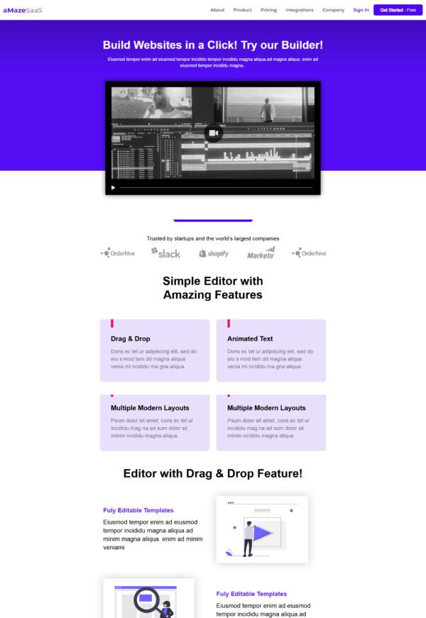 Clean Saas Landing Page