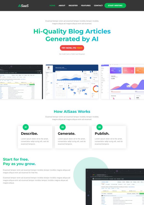 Cloud Saas Landing Page