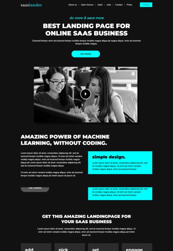Creative Saas Landing Page
