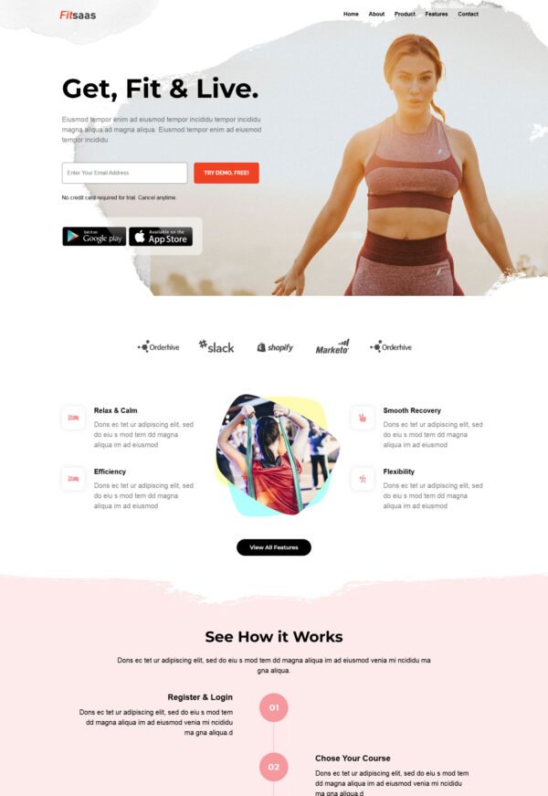 Health Saas Landing Page