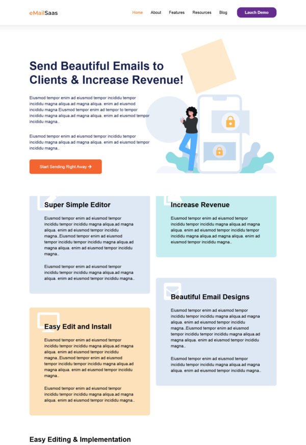 Perfect Saas Landing Page
