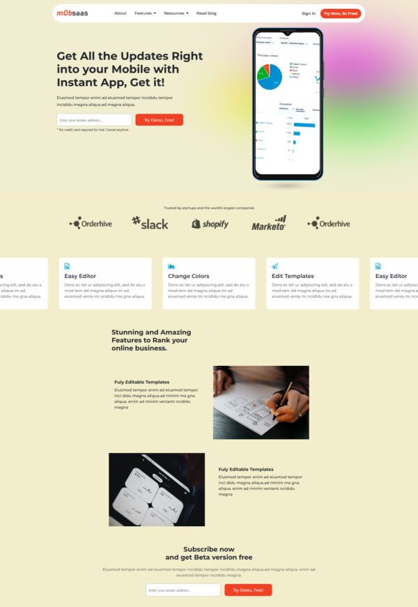 Saas App Landing Page