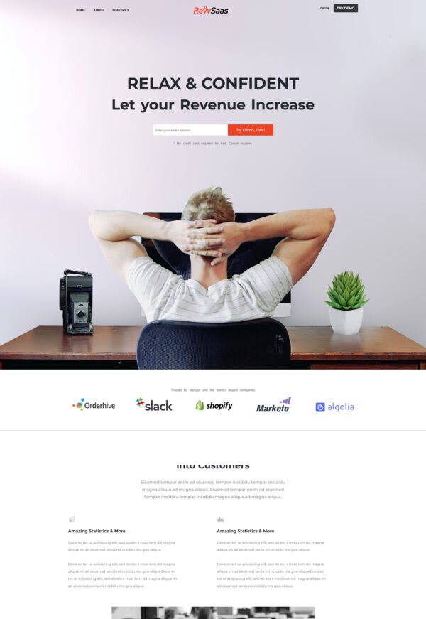 Saas Business Landing Page