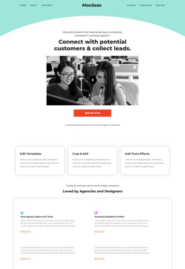 Saas Company Landing Page