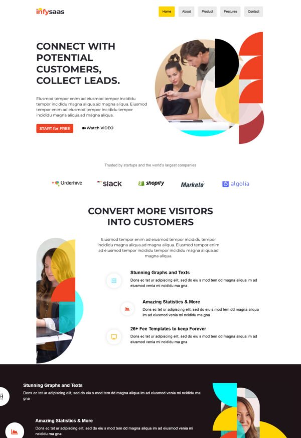 Saas Product Landing Page