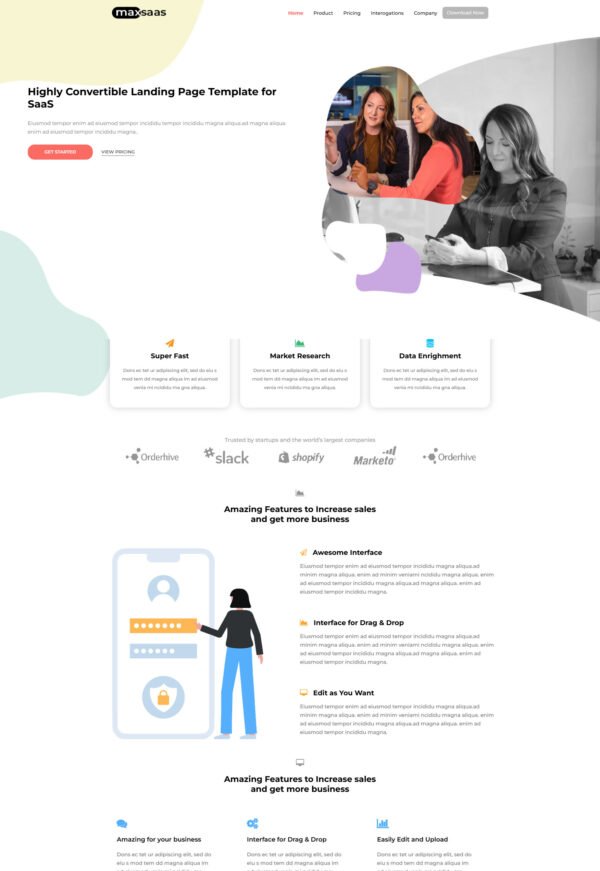 Startup Saas Landing Page